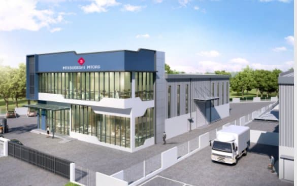 Bungalow factory at Ideal Business Hub, Bertam - corporate glass facade with dedicated loading yard